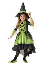Child Green Witch Small (4-6) Costume  (Light up Hat)