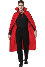 Long Red Cape With Collar