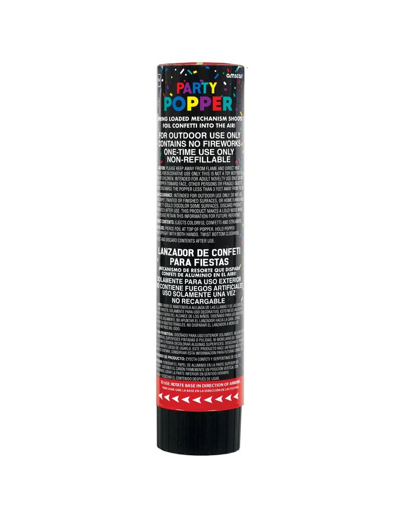 Multi Confetti Popper, 8"