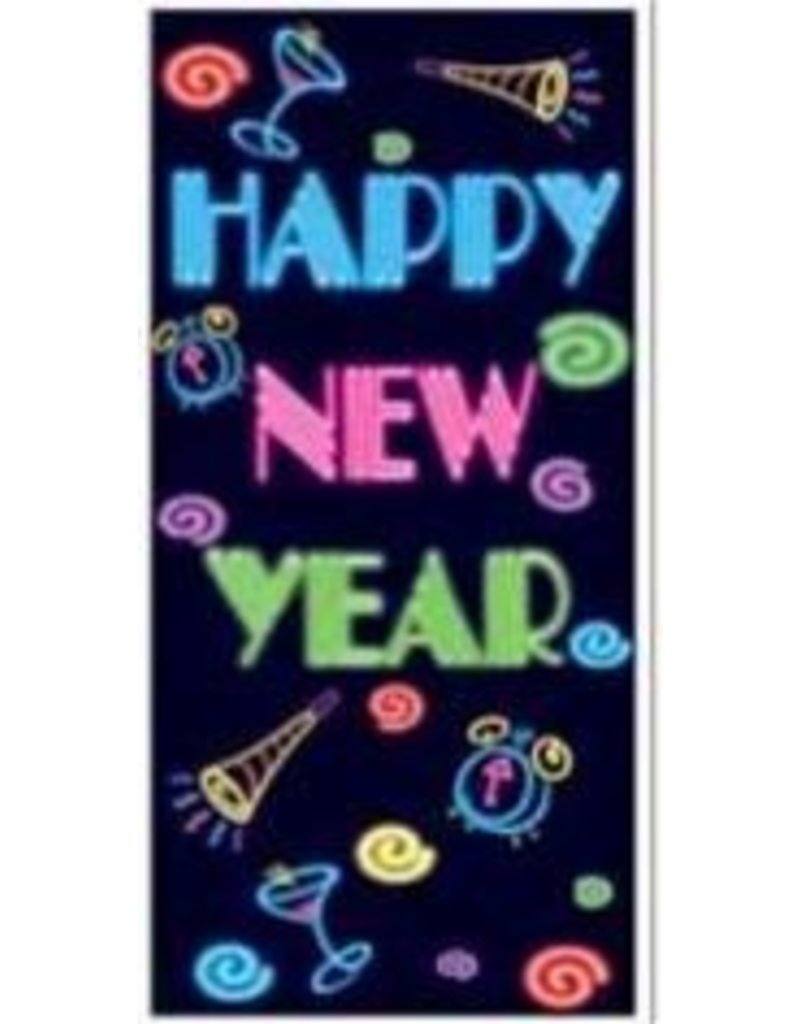 Happy New Year Decoration Door Cover