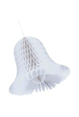 9" White Bridal Honeycomb Bells