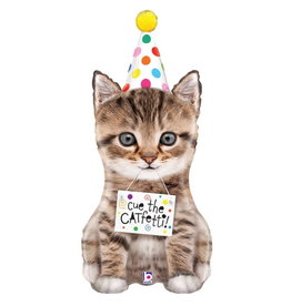 Cue The Cat Fetti 36" Mylar Balloon