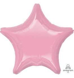 Pearl Iridescent Pink Star 20" Mylar Balloon