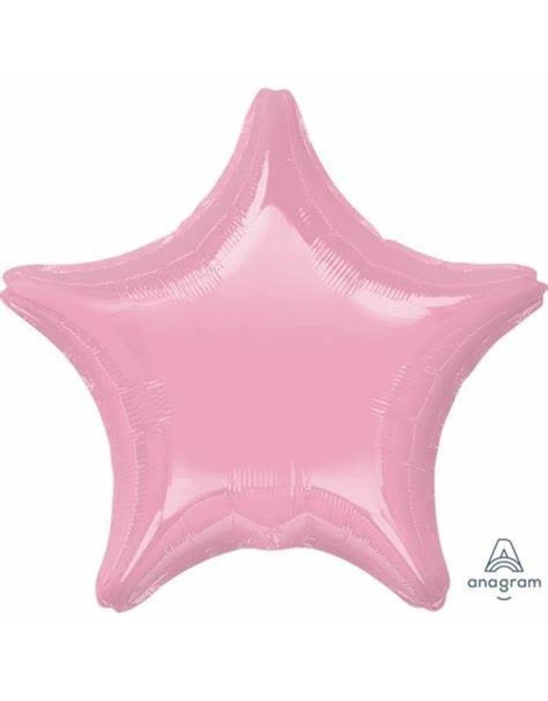 Pearl Iridescent Pink Star 20" Mylar Balloon