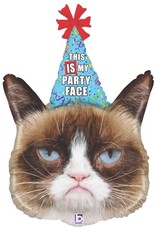 Grumpy Cat Party Face 36" Mylar Balloon