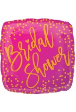 Pink/Gold Bridal Shower 18" Mylar Balloon