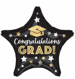 Congrats Grad Stars 18" Mylar Balloon