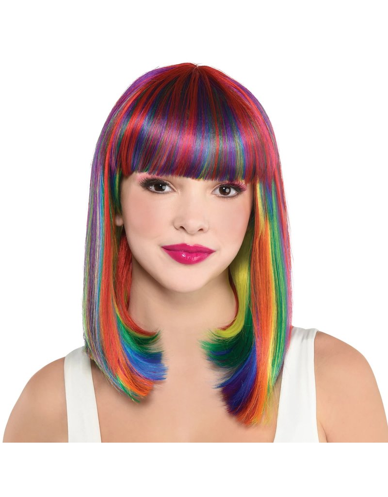 Rainbow Long Bob Wig