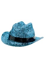 Light Blue Mini Glitter Cowboy Hats
