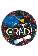 Colorful Grad Celebration 7" Plates (8)