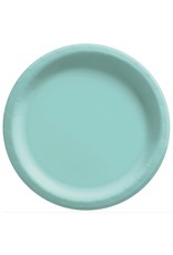 10" Round Paper Plates, Mid Ct. - Robin's-Egg Blue (20)