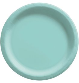 8 1/2" Round Paper Plates, Mid Ct. - Robin's-Egg Blue (20)