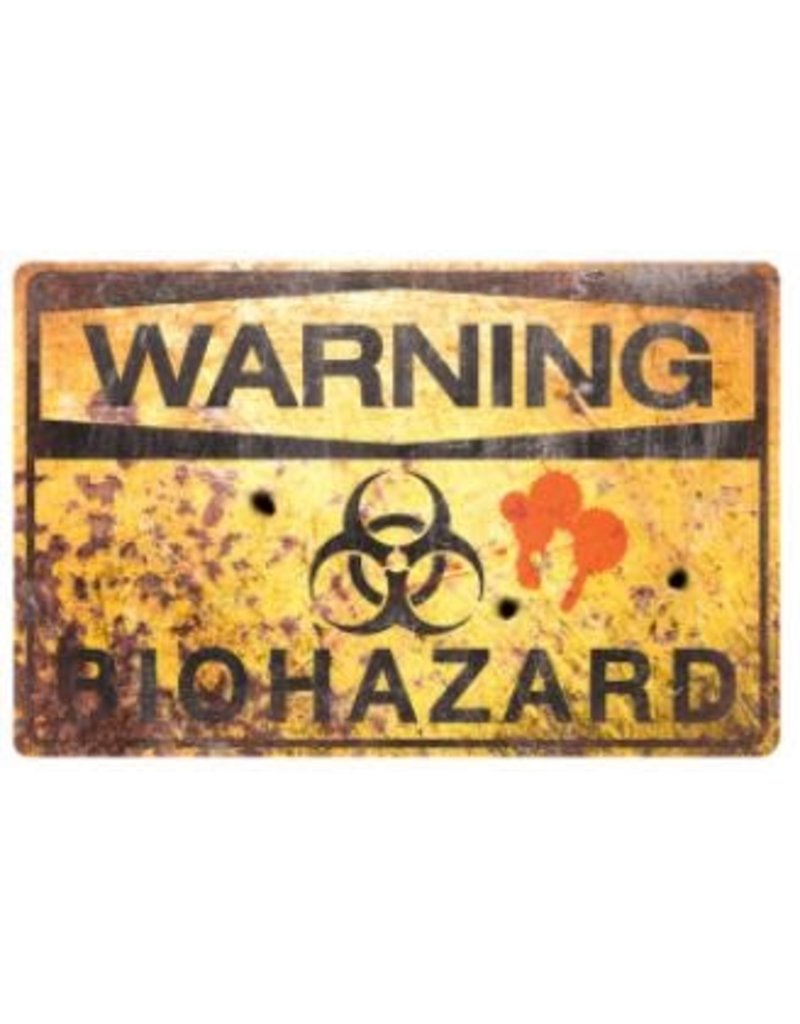 Zombie Metal Signs Assortment  11" X 17"