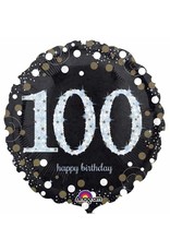 100 Sparkling Birthday Mylar 18" Balloon
