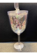 Plastic Glitter Bride Cup With Straw