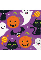 Cat & Pumpkin Beverage Napkins (16)