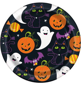 Cat & Pumpkin 7" Plate (8)