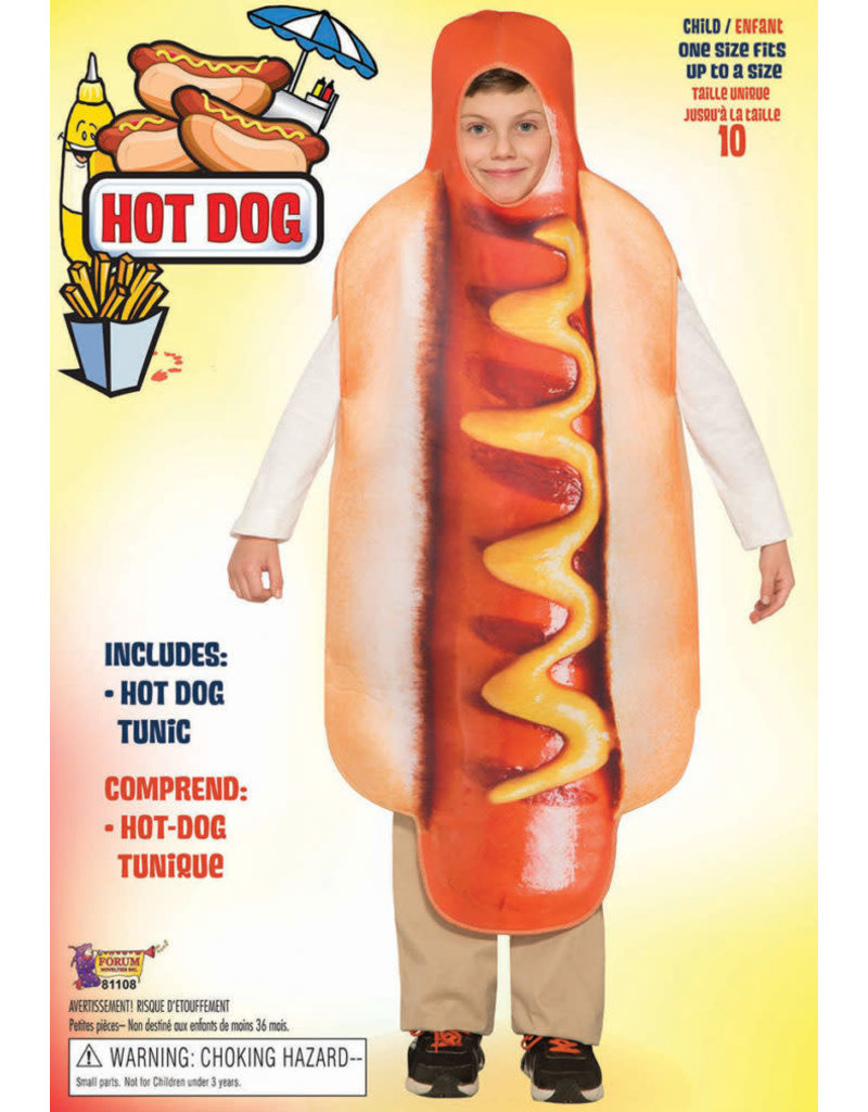 Child Hot Dog Sublimation Costume