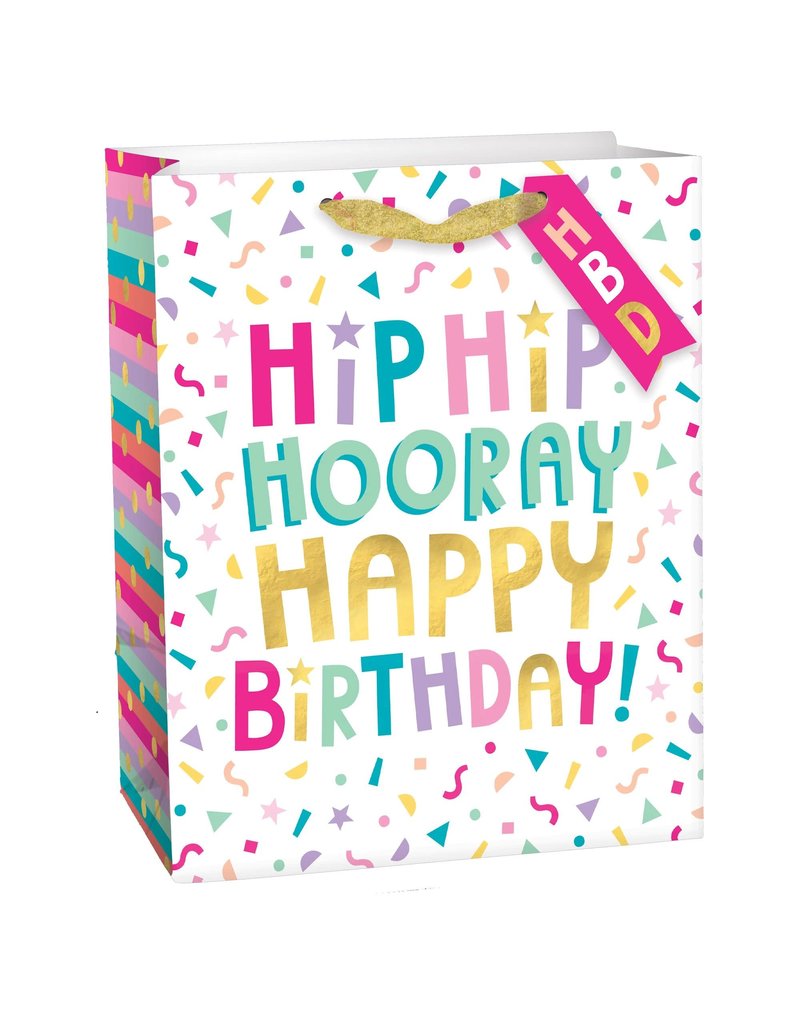 Hip Hip Hooray Birthday Medium Bag w/ hang tag