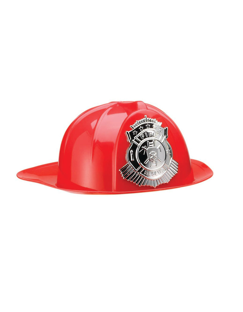 Deluxe Fireman Helmet-Red