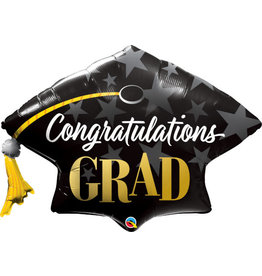 Congratulations Grad Cap 41" Shape Mylar Balloon
