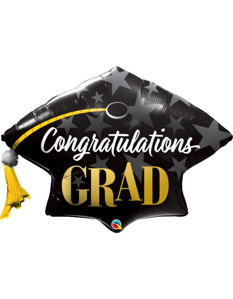 Congratulations Grad Cap 41" Shape Mylar Balloon