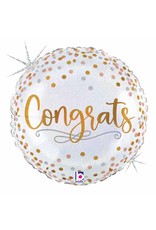 Congrats Confetti 18" Mylar Balloon