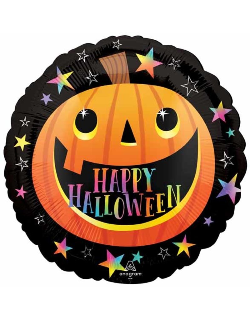 Smiley Halloween Pumpkin 18" Mylar Balloon