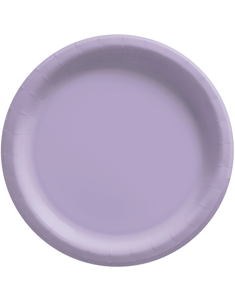 8 1/2" Round Paper Plates, Mid Ct. - Lavender (20)