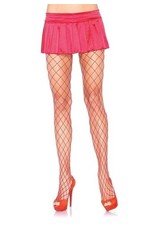 Red Fence Net Pantyhose