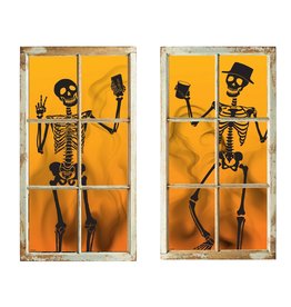 Selfie Skeletons Window Silhouettes