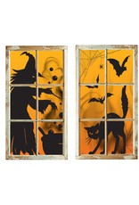 Witch and Cat Window Silhouettes
