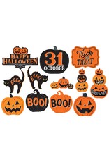 Classic Orange & Black Halloween Value Pack Of Cutouts