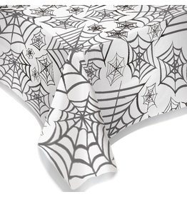 Spider Web Plastic Table Cover - Clear