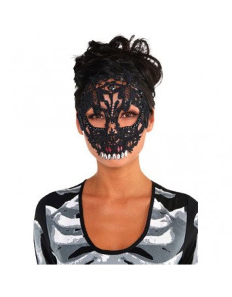 Black Lace Skull Mask