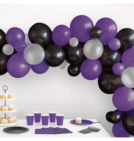 Black/Silver/Purple Balloon Arch Kit