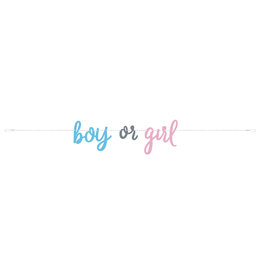 Gender Reveal Boy or Girl Banner 7FT
