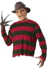 Men's Costume Freddy Krueger With Mask, Glove, and Fedora Standard