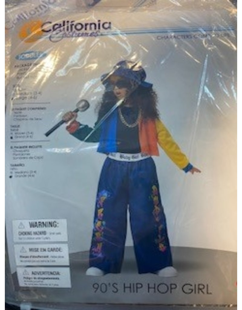 Toddler 90's Hip Hop Girl Costume Medium (3-4)