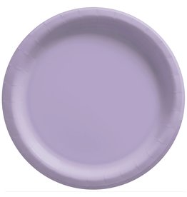 6 3/4" Round Paper Plates, Mid Ct. - Lavender (20)