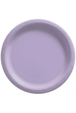 6 3/4" Round Paper Plates, Mid Ct. - Lavender (20)