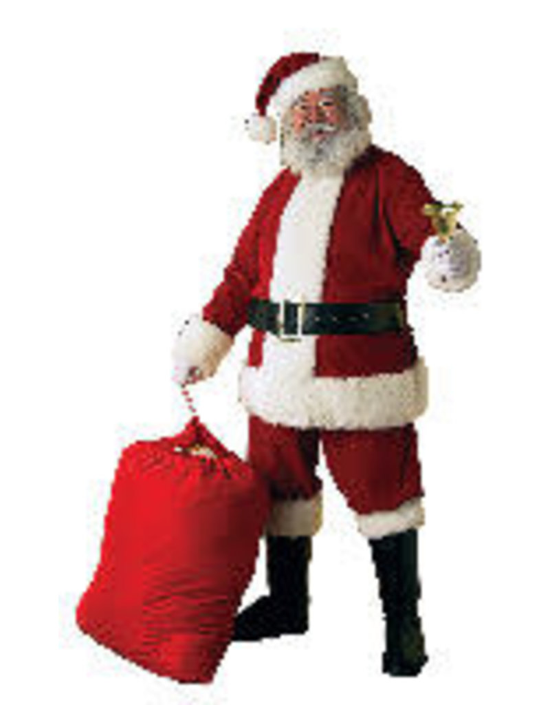 Ultra Velvet Adult Santa Suit with Faux Fur - XL