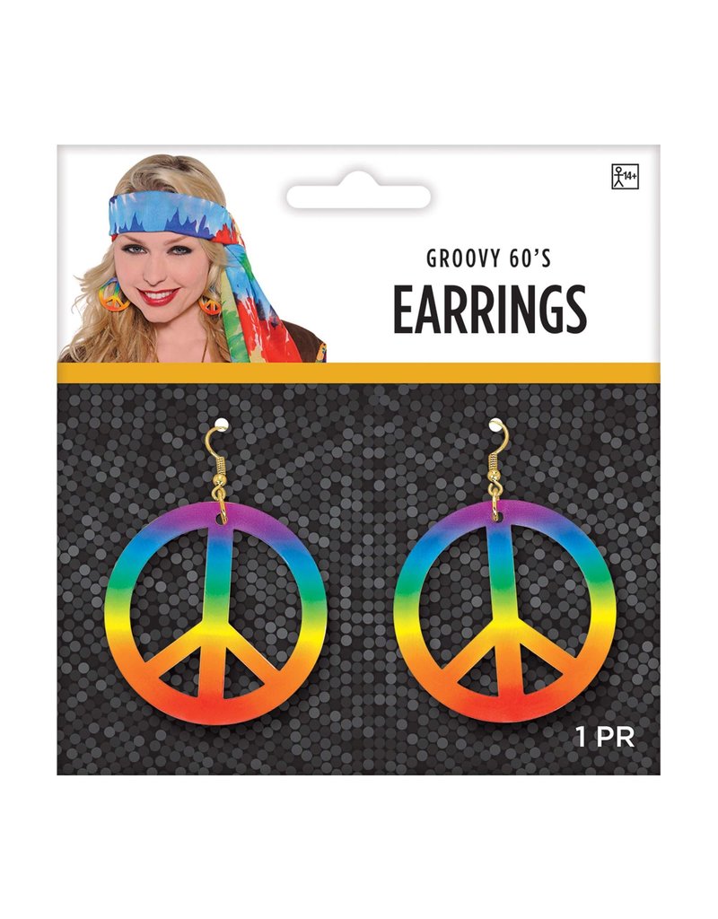 Tie Dye Peace Earrings