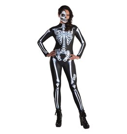 Women's Skeleton Catsuit - Large/ X-Large Costume