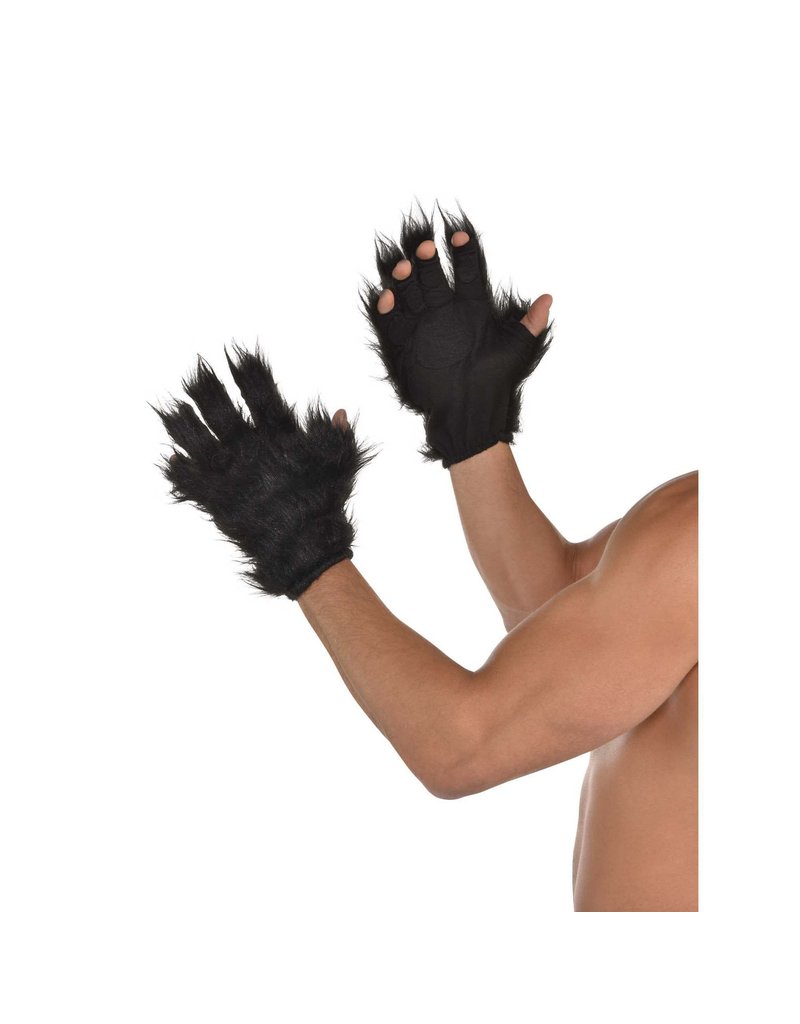 Black Furry Gloves
