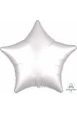White Satin Luxe Star 19" Mylar Balloon