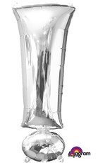 Silver Shape ! Mylar 34" Balloon