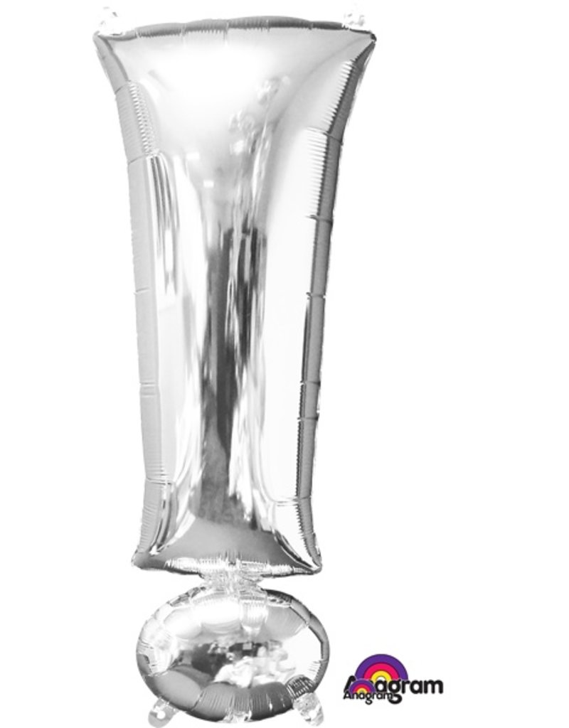 Silver Shape ! Mylar 34" Balloon