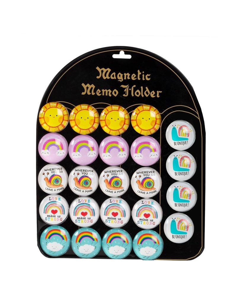 Happy Day Round Glass Magnet 1.5", 6 Asstd, 24