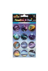 Woody's, 4" x 6" Crystal Stickers, Universe